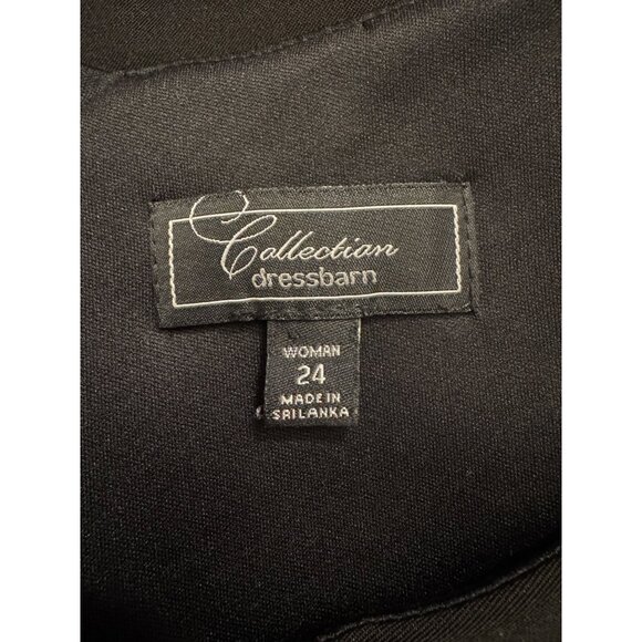 Dressbarn Black Tiered Sheath Dress Size 24W 3X Timeless Classic Plus Size - Picture 7 of 9
